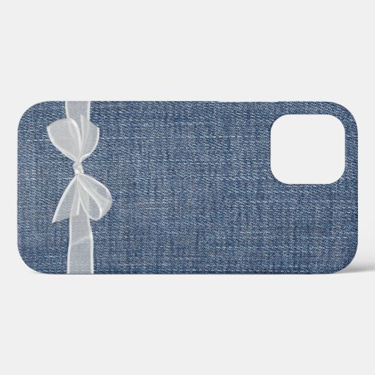 Boog op blauw denim Case-Mate iPhone case (Achterkant (horizontaal))
