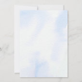 boog op blauwe waterverf | doop kaart (Achterkant)