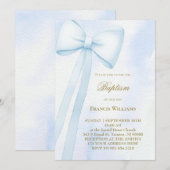 boog op blauwe waterverf | doop kaart (Voorkant / Achterkant)