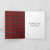 Boog op de verjaardag van Daisy op Tartan Kaart (Binnen)