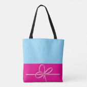 Boog op roze tote bag (Achterkant)