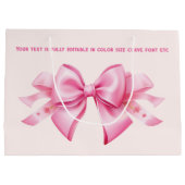 Boog op Trendy Barbiedoll Blush Pink Groot Cadeauzakje (Achterkant)