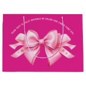 Boog op Trendy Barbiedoll Hot Pink Groot Cadeauzakje (Voorkant)