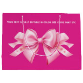 Boog op Trendy Barbiedoll Hot Pink Groot Cadeauzakje (Achterkant)