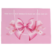 Boog op Trendy Barbiedoll Medium Lichtroze Groot Cadeauzakje (Achterkant)