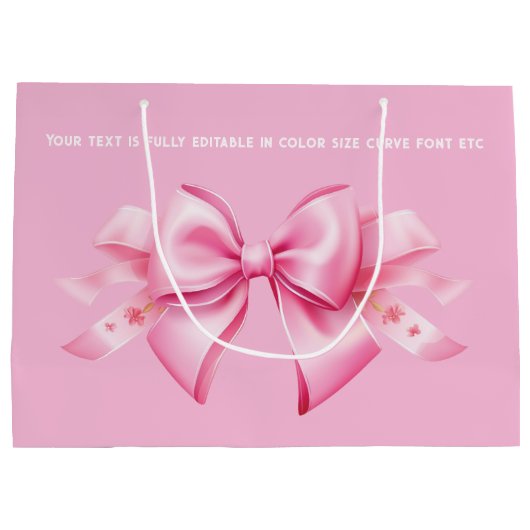 Boog op Trendy Barbiedoll Medium Lichtroze Groot Cadeauzakje (Achterkant)