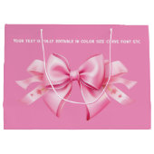 Boog op Trendy Barbiedoll Medium Pink Groot Cadeauzakje (Achterkant)