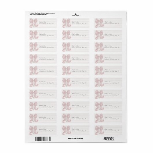 Boog parel  etiket (Full Sheet)