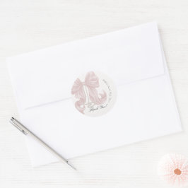Boog Parel Meisje Baby Shower  Ronde Sticker