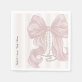 Boog Parel Meisje Baby Shower  Servet