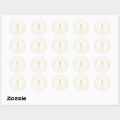 Boog Parels En Prosecco Bruidsdiner Ronde Sticker (Vel)