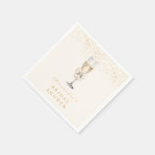 Boog Parels en Prosecco Bruidsfeest Servet (Hoek)