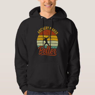 Boog Pijl Boogschieten Retro Vintage Boogschieten  Hoodie