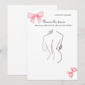 Boog Raad de bruid jurk vrijgezellenfeest spel Kaa Kaart (Voorkant / Achterkant)