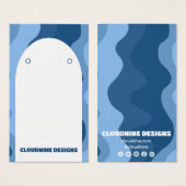 Boog Retro Waves Oorbel Ketting Sieraden Display Visitekaartje (Voorkant /achterkant)