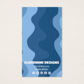 Boog Retro Waves Oorbel Ketting Sieraden Display Visitekaartje (Achterkant)