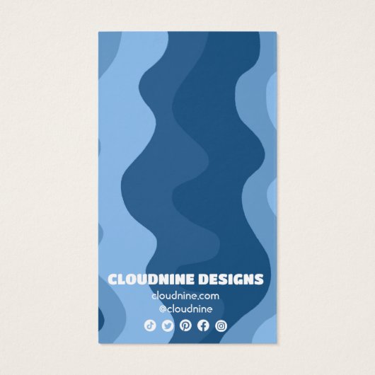 Boog Retro Waves Oorbel Ketting Sieraden Display Visitekaartje (Achterkant)