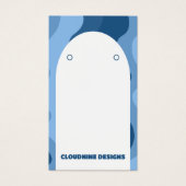 Boog Retro Waves Oorbel Ketting Sieraden Display Visitekaartje (Voorkant)