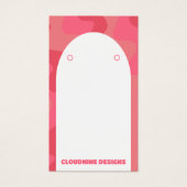 Boog Retro Waves Oorbel Ketting Sieraden Display Visitekaartje (Voorkant)