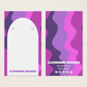 Boog Retro Waves Oorbel Ketting Sieraden Display Visitekaartje