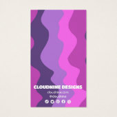 Boog Retro Waves Oorbel Ketting Sieraden Display Visitekaartje (Achterkant)