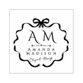 Boog Ribbon Monogram Rubber Stamp Rubberstempel (Afrduk)