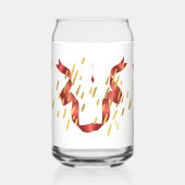 boog rood met gouden stippen blikvorm glas (Rechts)