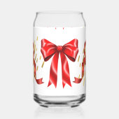 boog rood met gouden stippen blikvorm glas (Links)