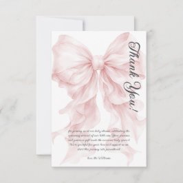 Boog Roze Baby Shower Bedankkaart