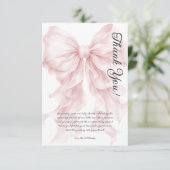 Boog Roze Baby Shower Bedankkaart (Staand voorkant)