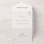 Boog roze beige crème verjaardag rsvp all in one uitnodiging (Buitenkant)