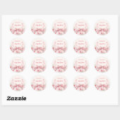 Boog roze bloemen flessen Baby shower Ronde Sticker (Vel)