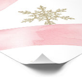 Boog Roze Koude Buiten Baby shower Welkom Teken Foto Afdruk (Hoek)