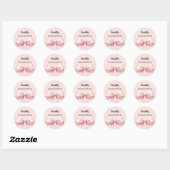 Boog roze Quinceanera Ronde Sticker (Vel)