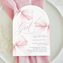 Boog Roze Strik Meisje Baby Shower