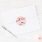 Boog roze Sweet 16 Ronde Sticker (Envelop)