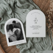 Boog Save the Date uitnodiging met foto