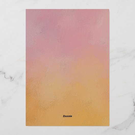 Boog Script Liefde Geschilderd Roze Goud Verticaal Folie Feestdagenkaart (Achterkant)