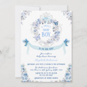 Boog Stof Bloemengratificatie Zoete Baby Jongen Ba Kaart (Voorkant)