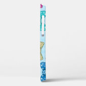 Boog stropdas, blauwe strepen, waterverf. Case-Mate iPhone case (Achterkant / Links)