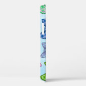 Boog stropdas, blauwe strepen, waterverf. Case-Mate iPhone case (Achterkant / Rechts)