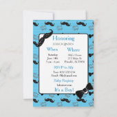 Boog Stropdas en snor Baby shower Uitnodiging (Achterkant)