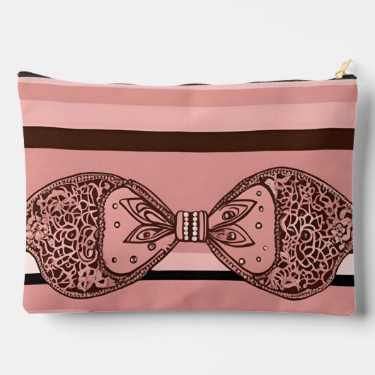 Boog Stropdassen in Roze AI kunst Etui (Achterkant)