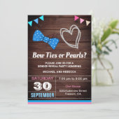 Boog Stropdassen of parels Geslacht onthullen Part Kaart (Staand voorkant)