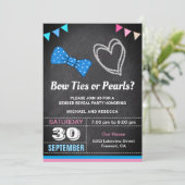 Boog Stropdassen of parels Geslacht onthullen Part Kaart (Staand voorkant)