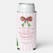 Boog Tis Het Seizoen Om Getrouwd Te Zijn Bruidsfee Seltzer Blikjeskoeler (Seltzer Voorkant)