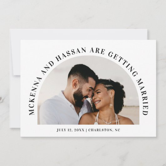 Boog Top Save the Date Verlovingsaankondiging (Voorkant)