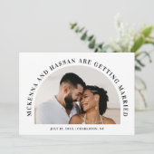 Boog Top Save the Date Verlovingsaankondiging (Staand voorkant)