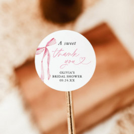 Boog Trouwdag Uitnodiging Sticker, Dessert Sticker