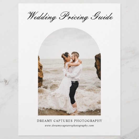 Boog Trouwfotografie Sessie Prijs Blad Flyer (Voorkant)